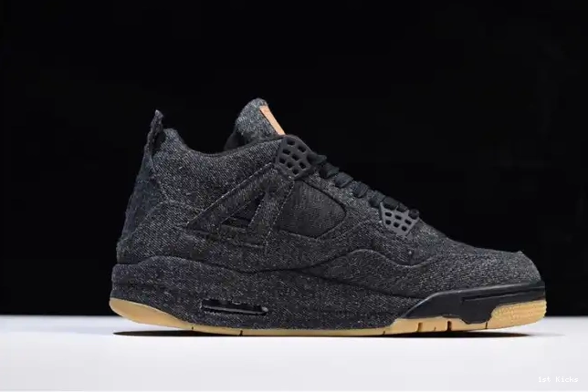 1st Kicks Shoes Air 4 Jordan Levi's x 'black' AO2571-001 0606